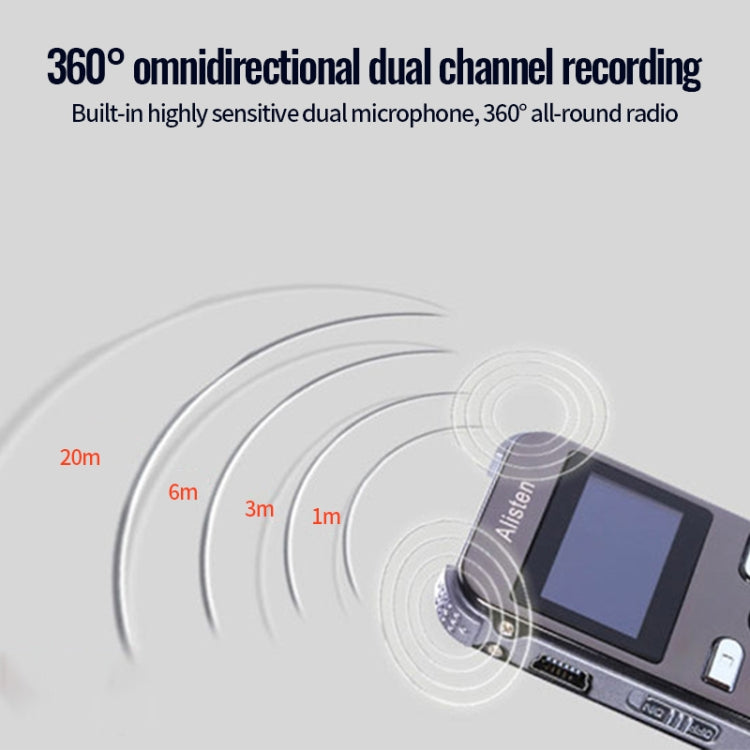 JNN X26 Mini Portable Voice Recorder with OLED Screen, Memory:16GB(Metal Gray) - Recording Pen by JNN | Online Shopping UK | buy2fix