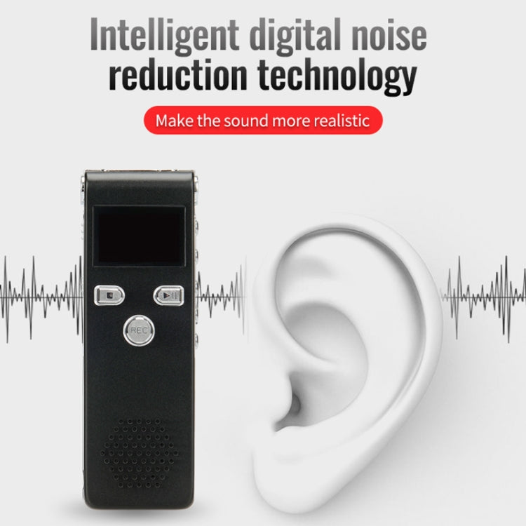 JNN X18 Mini Smart HD Noise Cancelling Voice Recorder, Memory:16GB(Black) - Recording Pen by JNN | Online Shopping UK | buy2fix