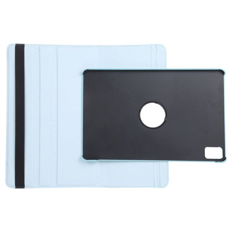 For iPad Pro 13 2024 360 Degree Rotation Litchi Texture Leather Tablet Case with Holder(Sky Blue) - iPad Pro 13 2024 Cases by buy2fix | Online Shopping UK | buy2fix