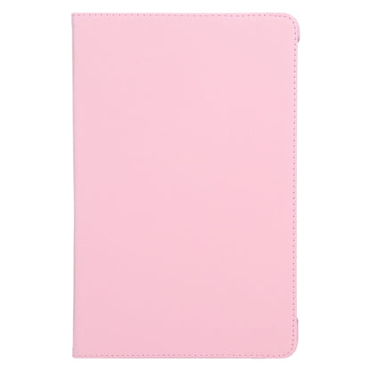 For iPad Pro 13 2024 360 Degree Rotation Litchi Texture Leather Tablet Case with Holder(Pink) - iPad Pro 13 2024 Cases by buy2fix | Online Shopping UK | buy2fix