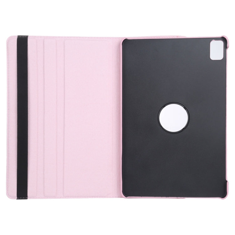 For iPad Air 13 2024 360 Degree Rotation Litchi Texture Leather Tablet Case with Holder(Pink) - iPad Air 13 2024 Cases by buy2fix | Online Shopping UK | buy2fix