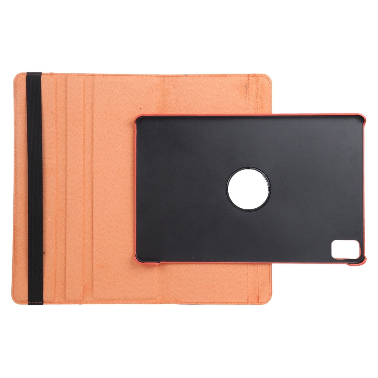 For iPad Air 13 2025 / 2024 360 Degree Rotation Litchi Texture Leather Tablet Case with Holder(Orange) - More iPad Cases by buy2fix | Online Shopping UK | buy2fix