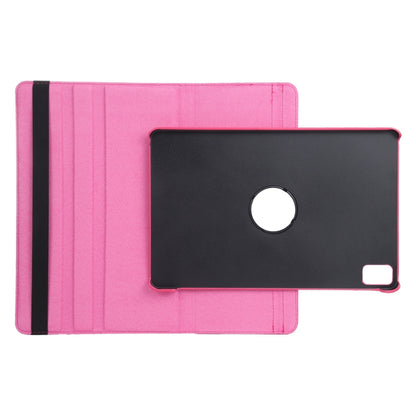 For iPad Air 11 2024 360 Degree Rotation Litchi Texture Leather Tablet Case with Holder(Rose Red) - iPad Air 11 2024 Cases by buy2fix | Online Shopping UK | buy2fix