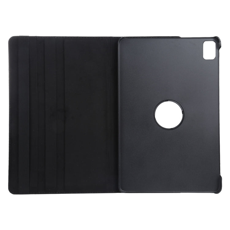 For iPad Air 11 2025 / 2024 360 Degree Rotation Litchi Texture Leather Tablet Case with Holder(Black) - More iPad Cases by buy2fix | Online Shopping UK | buy2fix