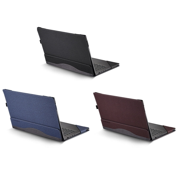 For HP Spectre X360 13 inch 13-ae / 13-ap Leather Laptop Shockproof Protective Case(Wine Red) - 13.3 inch by buy2fix | Online Shopping UK | buy2fix