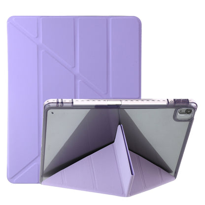 For iPad Air 13 2025 / 2024 Clear Acrylic Deformation Leather Tablet Case(Purple) - iPad Air 13 2025 / 2024 Cases by buy2fix | Online Shopping UK | buy2fix