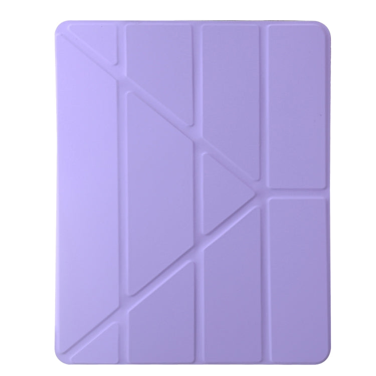 For iPad Air 13 2025 / 2024 Clear Acrylic Deformation Leather Tablet Case(Purple) - iPad Air 13 2025 / 2024 Cases by buy2fix | Online Shopping UK | buy2fix