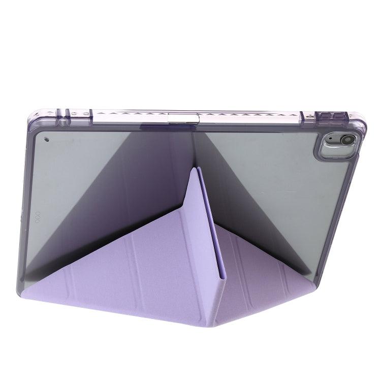 For iPad Air 13 2025 / 2024 Clear Acrylic Deformation Leather Tablet Case(Purple) - iPad Air 13 2025 / 2024 Cases by buy2fix | Online Shopping UK | buy2fix