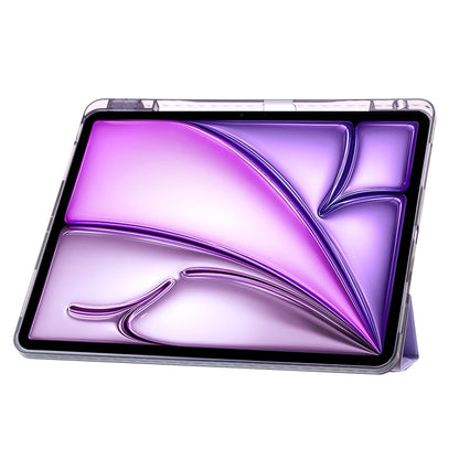 For iPad Air 13 2025 / 2024 Clear Acrylic Deformation Leather Tablet Case(Purple) - iPad Air 13 2025 / 2024 Cases by buy2fix | Online Shopping UK | buy2fix