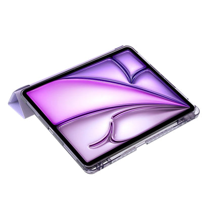 For iPad Air 13 2025 / 2024 Clear Acrylic Deformation Leather Tablet Case(Purple) - iPad Air 13 2025 / 2024 Cases by buy2fix | Online Shopping UK | buy2fix