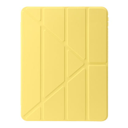 For iPad Air 11 2024 Clear Acrylic Deformation Leather Tablet Case(Yellow) - iPad Air 11 2024 Cases by buy2fix | Online Shopping UK | buy2fix