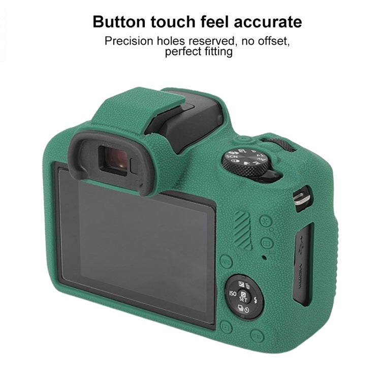 For Canon EOS R100 Litchi Texture Soft Silicone Protective Case(Green) - Protective Case by buy2fix | Online Shopping UK | buy2fix