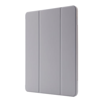 For iPad Pro 13 2024 Skin Feel Tri-fold Leather Tablet Case with Pen Slot(Grey) - iPad Pro 13 2024 Cases by buy2fix | Online Shopping UK | buy2fix