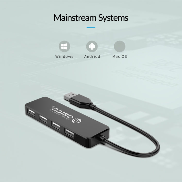 ORICO FL01-BK 4 Ports USB 2.0 HUB Expand Converter(Black) - USB 2.0 HUB by ORICO | Online Shopping UK | buy2fix