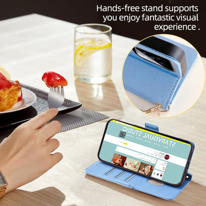 For Motorola Moto G Play 4G 2024 Crossbody Chain Leather Phone Case(Blue) - Motorola Cases by buy2fix | Online Shopping UK | buy2fix
