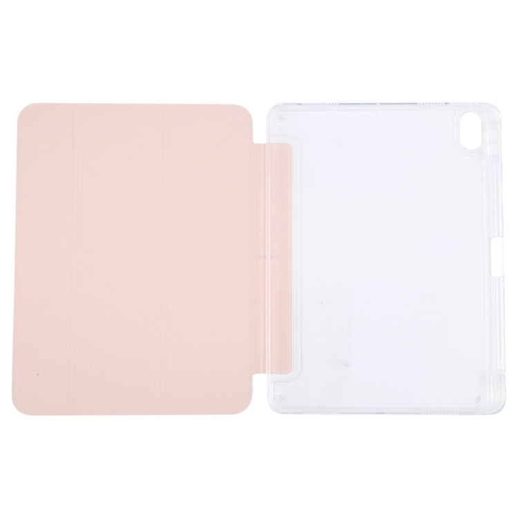 For iPad Air 11 2024 / Air 5 / 4 GEBEI Deformation Leather Tablet Case(Pink) - iPad Air 11 2024 Cases by GEBEI | Online Shopping UK | buy2fix