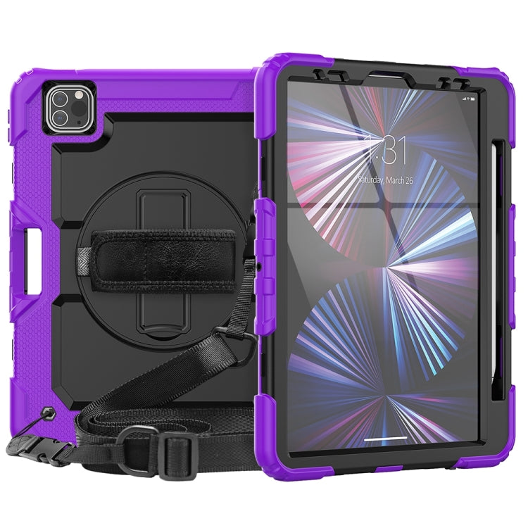 For iPad Pro 11 2024 Silicone + PC Tablet Protective Case(Purple+Black) - iPad Pro 11 2024 Cases by buy2fix | Online Shopping UK | buy2fix