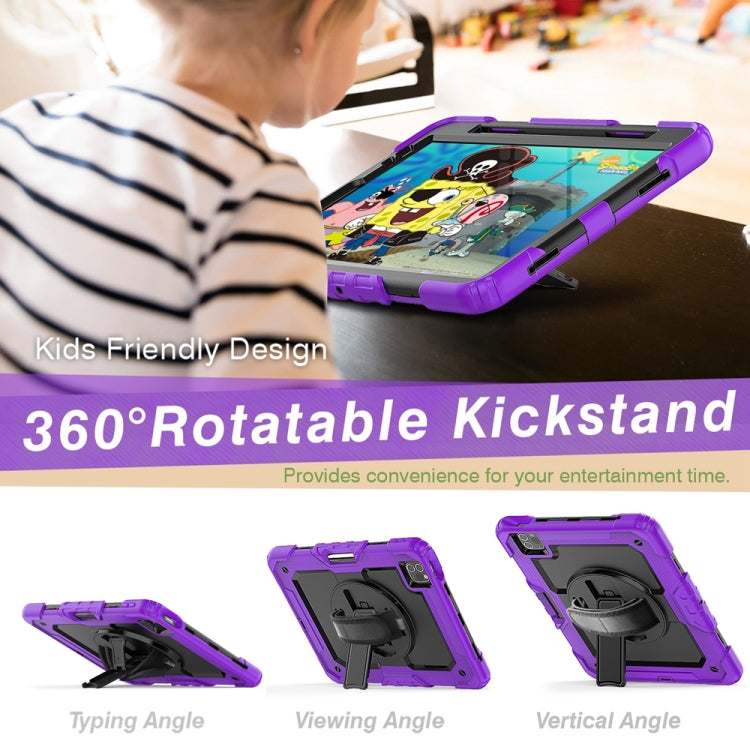 For iPad Pro 11 2024 Silicone + PC Tablet Protective Case(Purple+Black) - iPad Pro 11 2024 Cases by buy2fix | Online Shopping UK | buy2fix