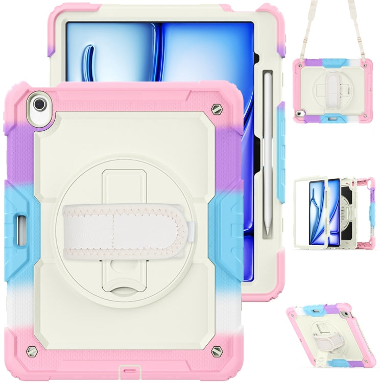 For iPad Air 13 2024 / Air 13 2025 Silicone Hybrid PC Tablet Protective Case(Rainbow Pink) - iPad Air 13 2025 / 2024 Cases by buy2fix | Online Shopping UK | buy2fix