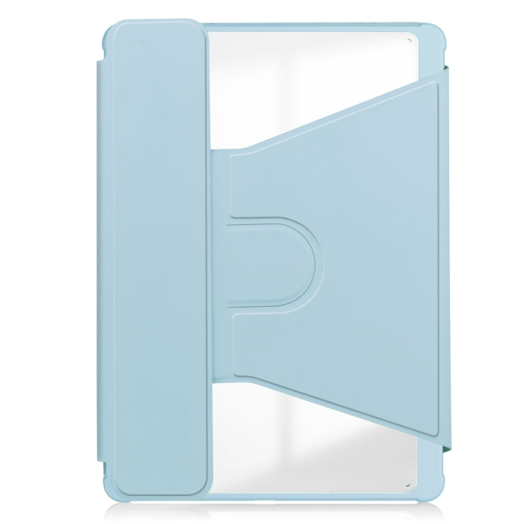 For iPad Pro 11 2024 Transparent Rotation Smart Leather Tablet Case with Keyboard(Sky Blue) - iPad Pro 11 2024 Cases by buy2fix | Online Shopping UK | buy2fix