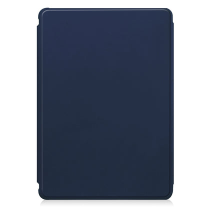 For iPad Air 13 2024 Transparent Rotation Smart Leather Tablet Case with Keyboard(Dark Blue) - iPad Air 13 2024 Cases by buy2fix | Online Shopping UK | buy2fix