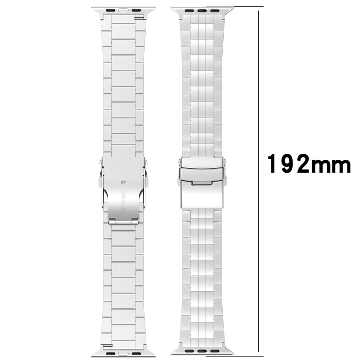 For Apple Watch Series 8 45mm Armor 5-bead Titanium Watch Band(Titanium) - Watch Bands by buy2fix | Online Shopping UK | buy2fix