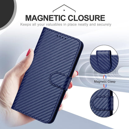 For OnePlus 11 YX0070 Carbon Fiber Buckle Leather Phone Case with Lanyard(Royal Blue) - OnePlus Cases by buy2fix | Online Shopping UK | buy2fix