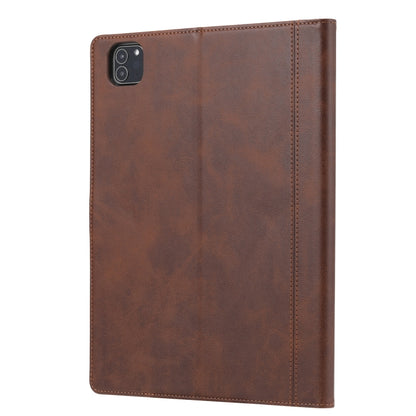 For iPad Pro 13 2024 Calf Texture Double Fold Clasp Horizontal Flip Leather Smart Tablet Case(Brown) - iPad Pro 13 2024 Cases by buy2fix | Online Shopping UK | buy2fix