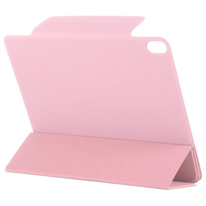 For iPad Air 11 2025 / 2024 Double-sided Clip Fixed Buckle Magnetic PU Leather Smart Tablet Case(Light Pink) - iPad Air 11 2025 / 2024 Cases by buy2fix | Online Shopping UK | buy2fix