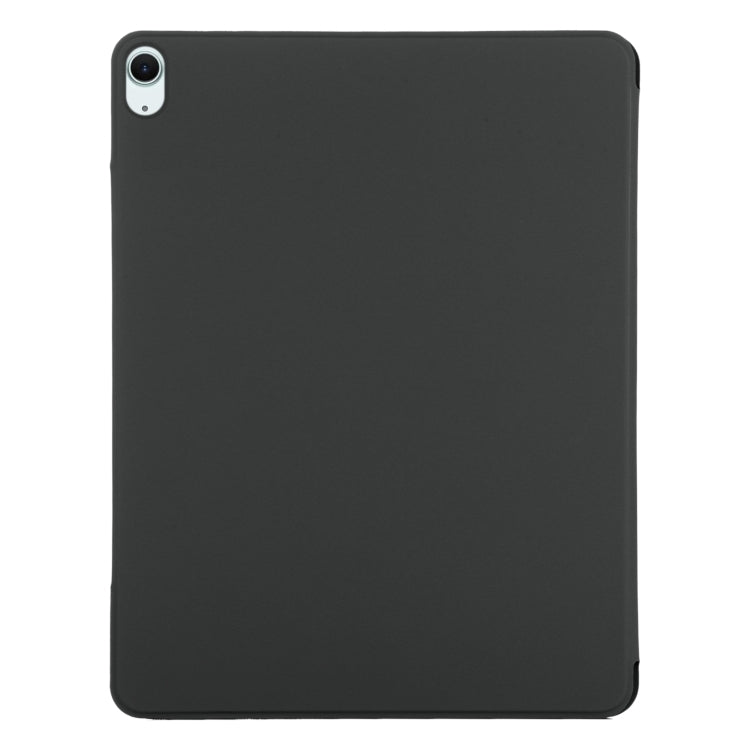 For iPad Air 13 2024 Double-sided Clip Fixed Buckle Magnetic PU Leather Smart Tablet Case(Black) - iPad Air 13 2024 Cases by buy2fix | Online Shopping UK | buy2fix