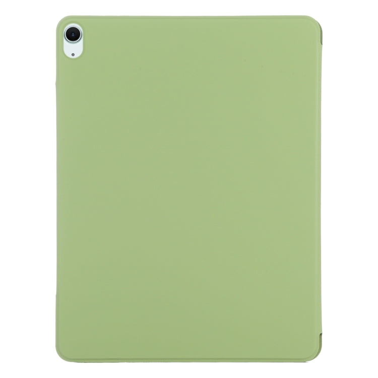 For iPad Air 13 2024 Double-sided Clip Fixed Buckle Magnetic PU Leather Smart Tablet Case(Grass Green) - iPad Air 13 2024 Cases by buy2fix | Online Shopping UK | buy2fix