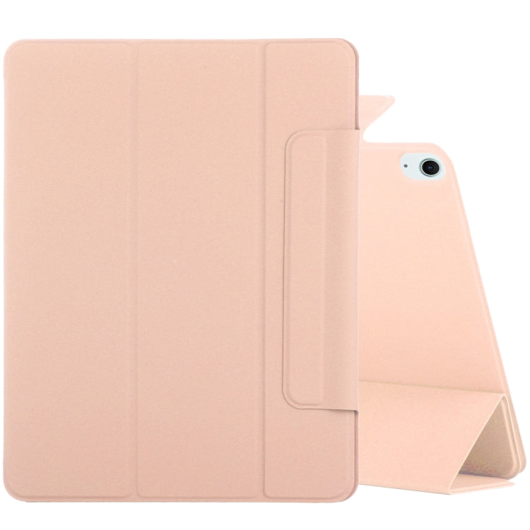 For iPad Air 13 2025 / 2024 Double-sided Clip Fixed Buckle Magnetic PU Leather Smart Tablet Case(Gold) - iPad Air 13 2025 / 2024 Cases by buy2fix | Online Shopping UK | buy2fix