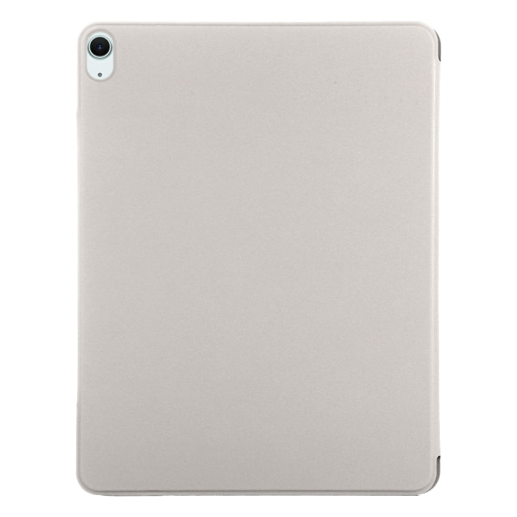 For iPad Air 13 2024 Double-sided Clip Fixed Buckle Magnetic PU Leather Smart Tablet Case(Grey) - iPad Air 13 2024 Cases by buy2fix | Online Shopping UK | buy2fix