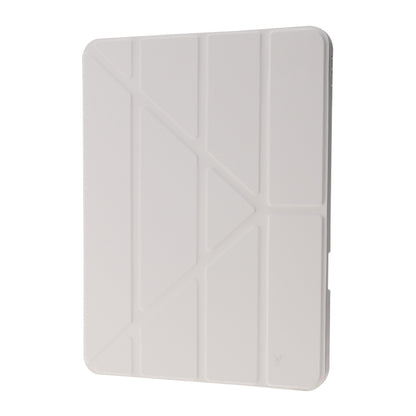 For iPad Air 11 2024 Deformation Transparent Acrylic Leather Tablet Case(Grey) - iPad Air 11 2024 Cases by buy2fix | Online Shopping UK | buy2fix