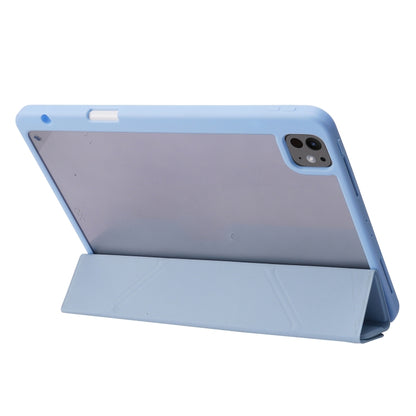 For iPad Air 11 2024 Deformation Transparent Acrylic Leather Tablet Case(Lavender Grey) - iPad Air 11 2024 Cases by buy2fix | Online Shopping UK | buy2fix