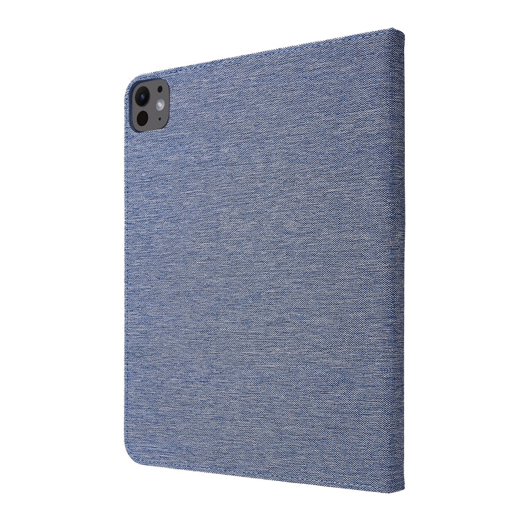 For iPad Air 11 2024 Fabric Leather Tablet Case(Blue) - iPad Air 11 2024 Cases by buy2fix | Online Shopping UK | buy2fix