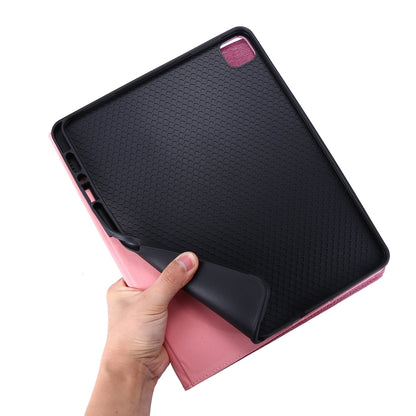 For iPad Air 13 2024 Fabric Leather Tablet Case(Rose Red) - iPad Air 13 2024 Cases by buy2fix | Online Shopping UK | buy2fix