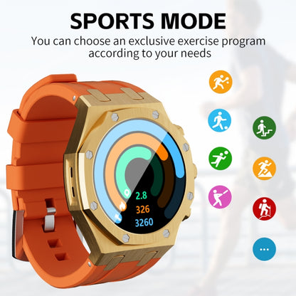 WS-18 1.43 inch IP67 Sport Smart Watch, Support Bluetooth Call / Sleep / Blood Oxygen / Heart Rate / Blood Pressure Health Monitor(Rose Gold+Orange) - Smart Watches by buy2fix | Online Shopping UK | buy2fix