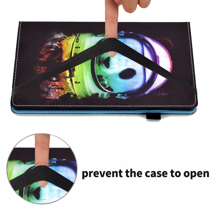 For iPad Pro 11 2024 Painted Elastic Band Smart Leather Tablet Case(Space Bear) - iPad Pro 11 2024 Cases by buy2fix | Online Shopping UK | buy2fix