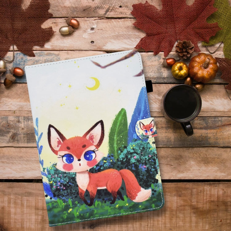 For iPad Pro 11 2024 Colored Drawing Sewing Smart Leather Tablet Case(Little Fox) - iPad Pro 11 2024 Cases by buy2fix | Online Shopping UK | buy2fix