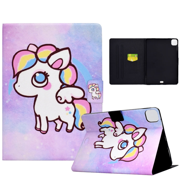 For iPad Pro 11 2024 Colored Drawing Smart Leather Tablet Case(Colored Pony) - iPad Pro 11 2024 Cases by buy2fix | Online Shopping UK | buy2fix