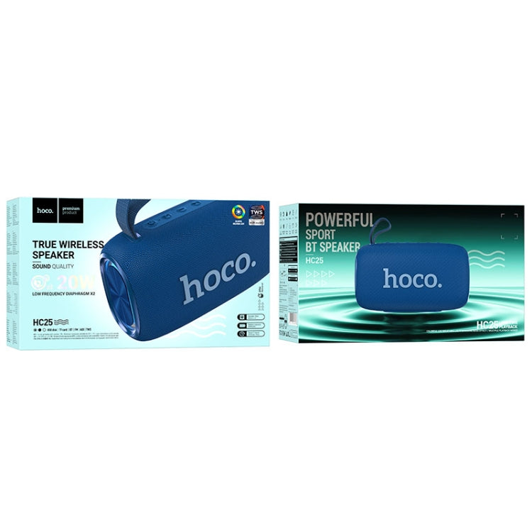 hoco HC25 Radiante Sports Bluetooth 5.2 Speaker Support TWS / FM(Blue) - Desktop Speaker by hoco | Online Shopping UK | buy2fix