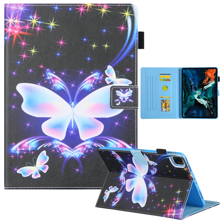 For iPad Pro 11 2024 Colored Drawing Leather Smart Tablet Case(Big Color Butterfly) - iPad Pro 11 2024 Cases by buy2fix | Online Shopping UK | buy2fix