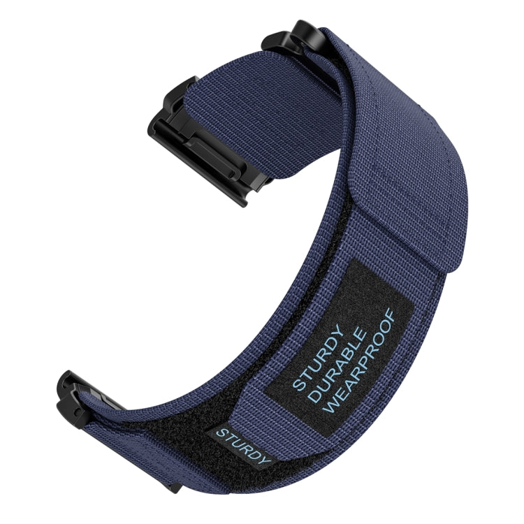 For Garmin MARQ Athlete Gen 2 22mm Two-Section Nylon Watch Band(Blue) - Watch Bands by buy2fix | Online Shopping UK | buy2fix