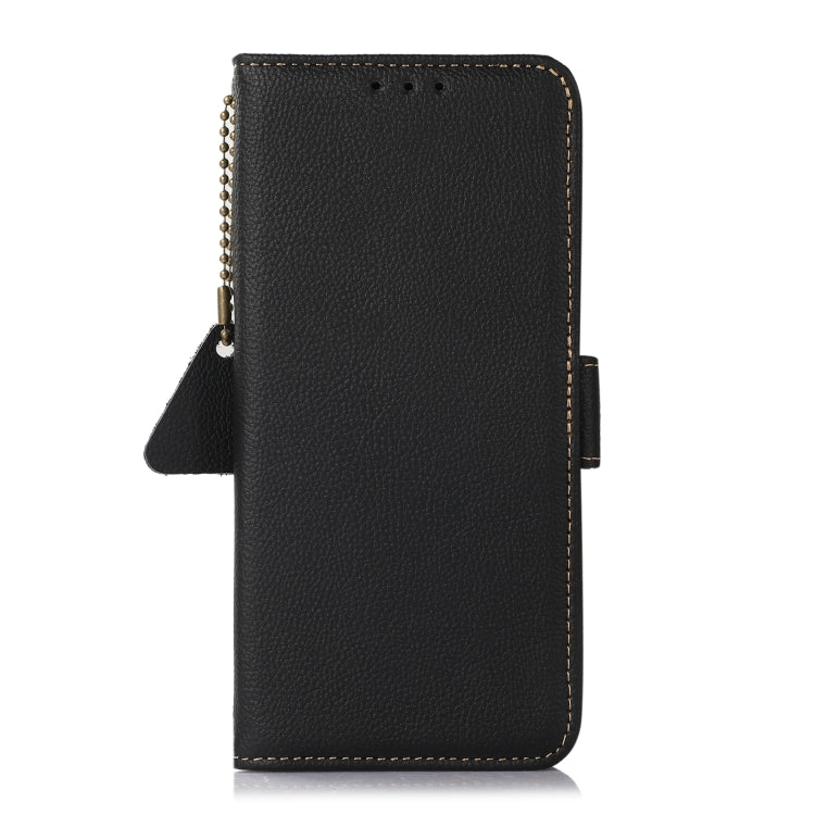 For iPhone SE 2024 Side-Magnetic TJ Genuine Leather RFID Phone Case(Black) - More iPhone Cases by buy2fix | Online Shopping UK | buy2fix