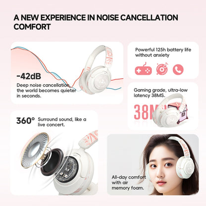 GT1 Head Mounted Gaming Noise Reduction Bluetooth Earphone(White) - Headset & Headphone by buy2fix | Online Shopping UK | buy2fix