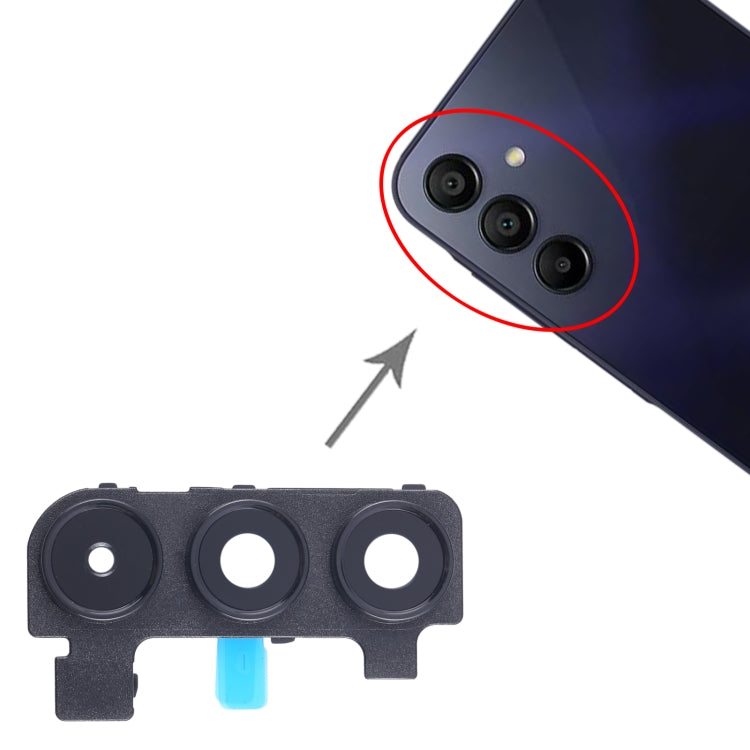 For Samsung Galaxy A15 4G SM-A155F 10pcs Original Rear Camera Lens Cover(Black) - Camera by buy2fix | Online Shopping UK | buy2fix