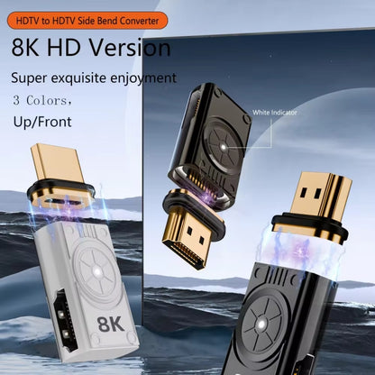 8K 60Hz HDTV to HDTV Side Bend Magnetic Converter(Brown Right Bend) - Converter by buy2fix | Online Shopping UK | buy2fix