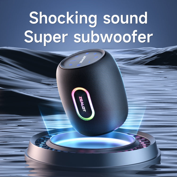 Zealot S64 Shocking Sound Super Subwoofer Bluetooth Speaker with RGB Light(Black) - Desktop Speaker by ZEALOT | Online Shopping UK | buy2fix