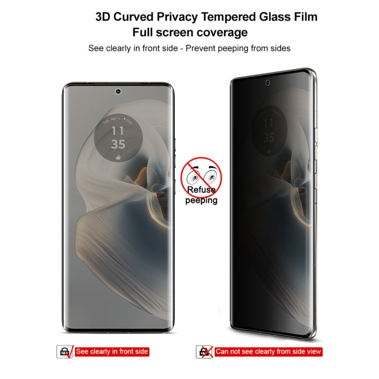 For Motorola Edge 50 Fusion imak 3D Curved HD Full Screen Anti-spy Tempered Glass Protective Film - Motorola Tempered Glass by imak | Online Shopping UK | buy2fix